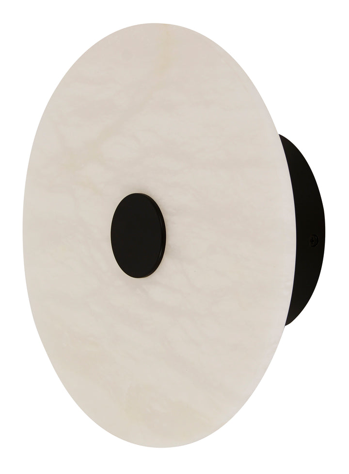 Beacon Lighting Osten Spanish Alabaster Wall Sconce Black LED Modern Wall Light