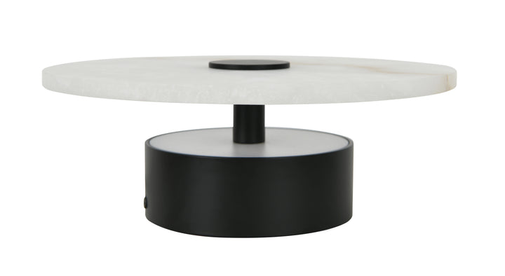Beacon Lighting Osten Spanish Alabaster Wall Sconce Black LED Modern Wall Light