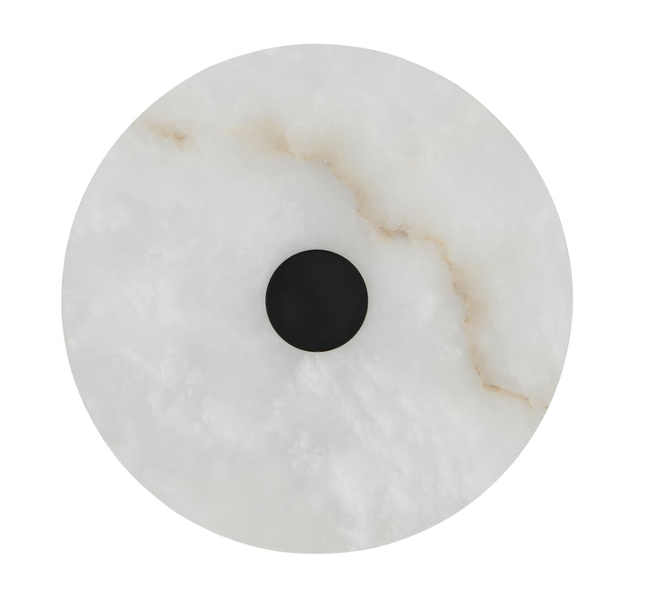 Beacon Lighting Osten Spanish Alabaster Wall Sconce Black LED Modern Wall Light