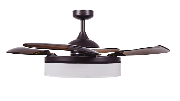 Fanaway Fraser 48" Retractable Blade Ceiling Fan with Light and Remote, Modern Fandelier Ceiling Fan, Patented Design Technology, Stronger Thicker Blades, Oil Rubbed Bronze