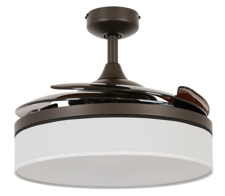 Fanaway Fraser 48" Retractable Blade Ceiling Fan with Light and Remote, Modern Fandelier Ceiling Fan, Patented Design Technology, Stronger Thicker Blades, Oil Rubbed Bronze