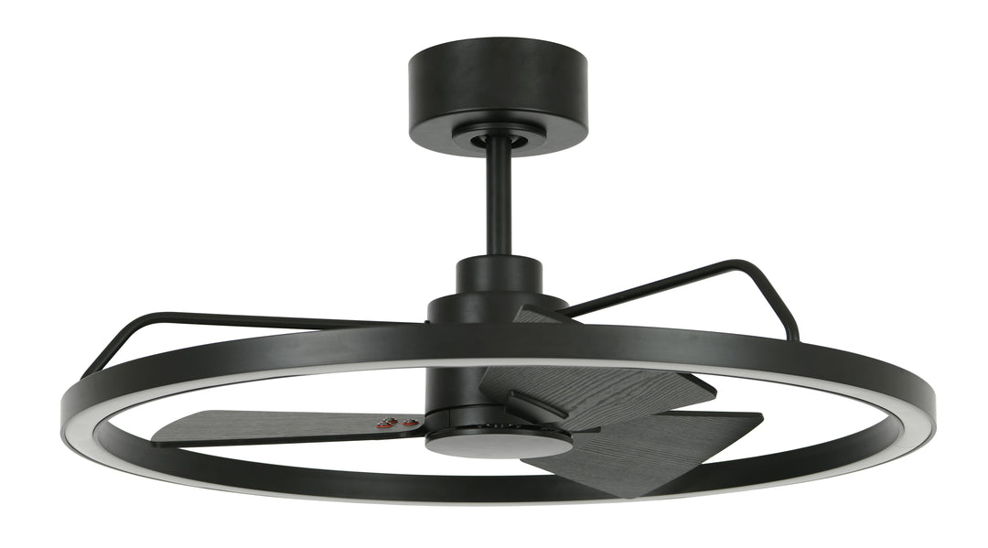Lucci Air Cessna 28" Ceiling Fan with Light and Remote, Modern Black LED Ceiling Fan for Bedroom, Energy Efficient DC Motor, Modern Fandelier