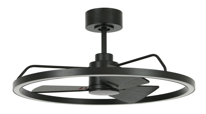 Lucci Air Cessna 28" Ceiling Fan with Light and Remote, Modern Black LED Ceiling Fan for Bedroom, Energy Efficient DC Motor, Modern Fandelier