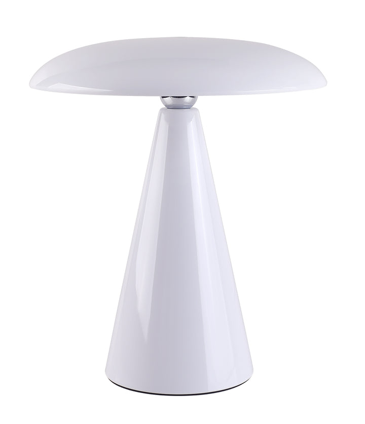 Beacon Lighting Kinoko II Cordless 2-in-1 Rechargeable LED Table &amp; Wall Lamp, CCT Dimmable, Gloss White