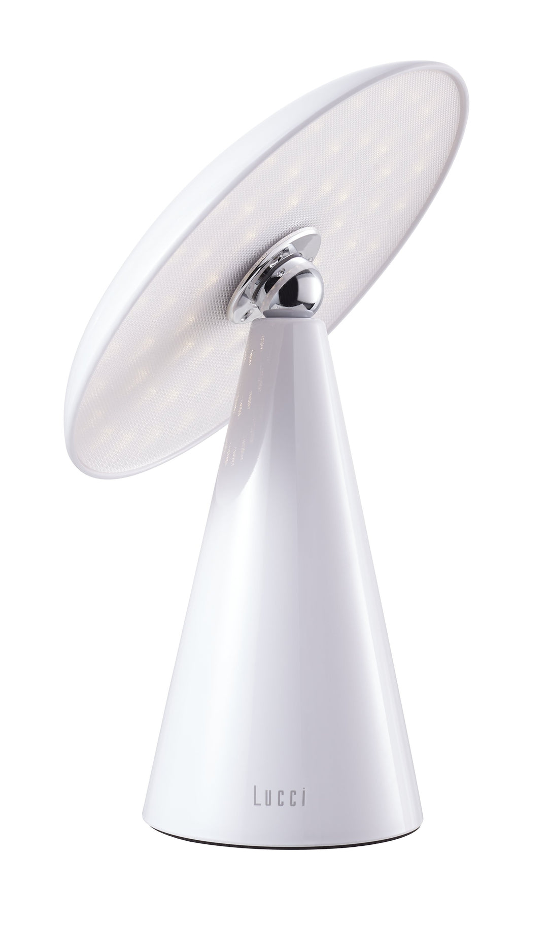 Beacon Lighting Kinoko II Cordless 2-in-1 Rechargeable LED Table &amp; Wall Lamp, CCT Dimmable, Gloss White