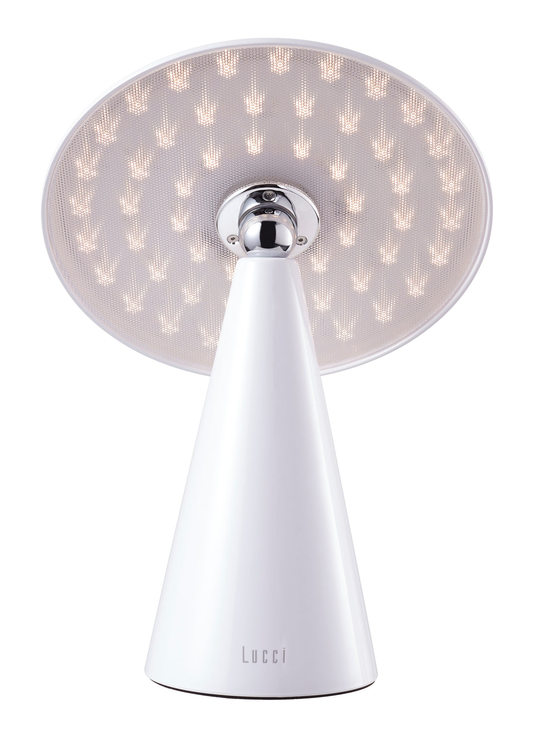 Beacon Lighting Kinoko II Cordless 2-in-1 Rechargeable LED Table &amp; Wall Lamp, CCT Dimmable, Gloss White