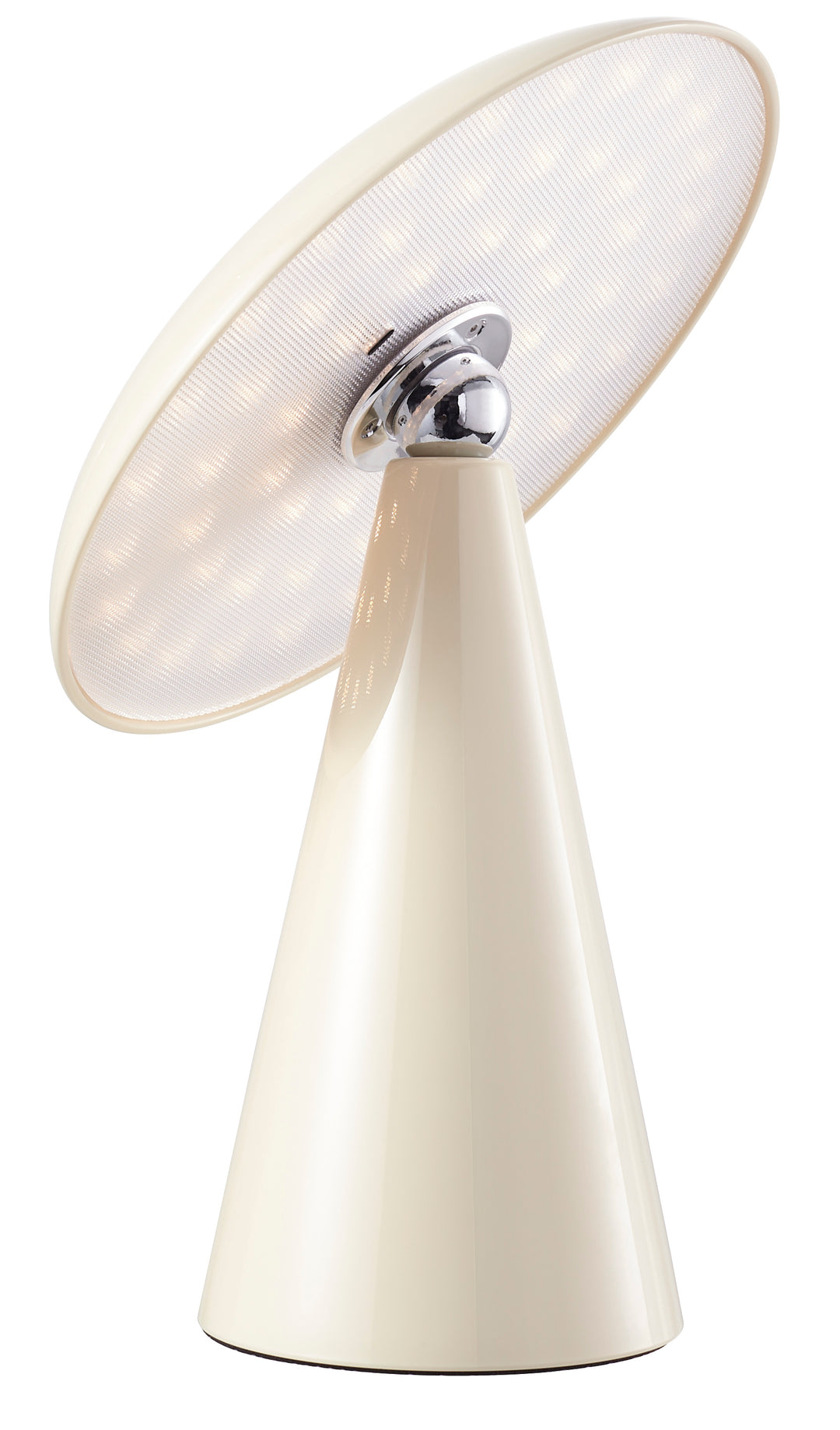 Beacon Lighting Kinoko II Cordless 2-in-1 Rechargeable LED Table &amp; Wall Lamp, CCT Dimmable, Gloss Cream
