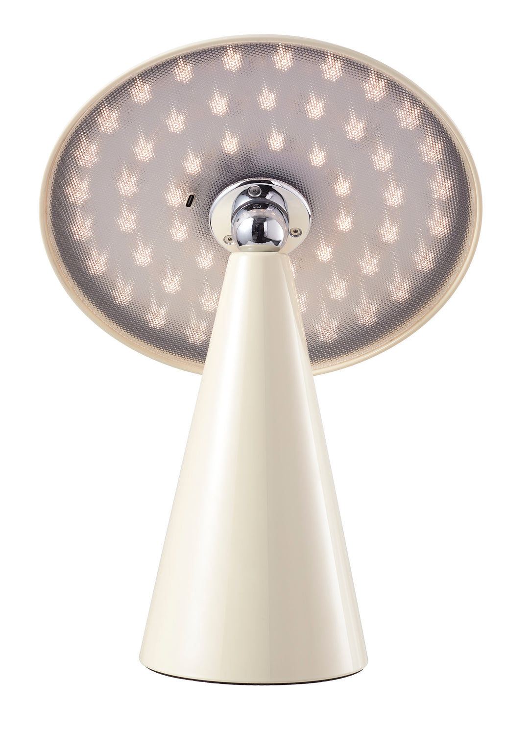 Beacon Lighting Kinoko II Cordless 2-in-1 Rechargeable LED Table &amp; Wall Lamp, CCT Dimmable, Gloss Cream