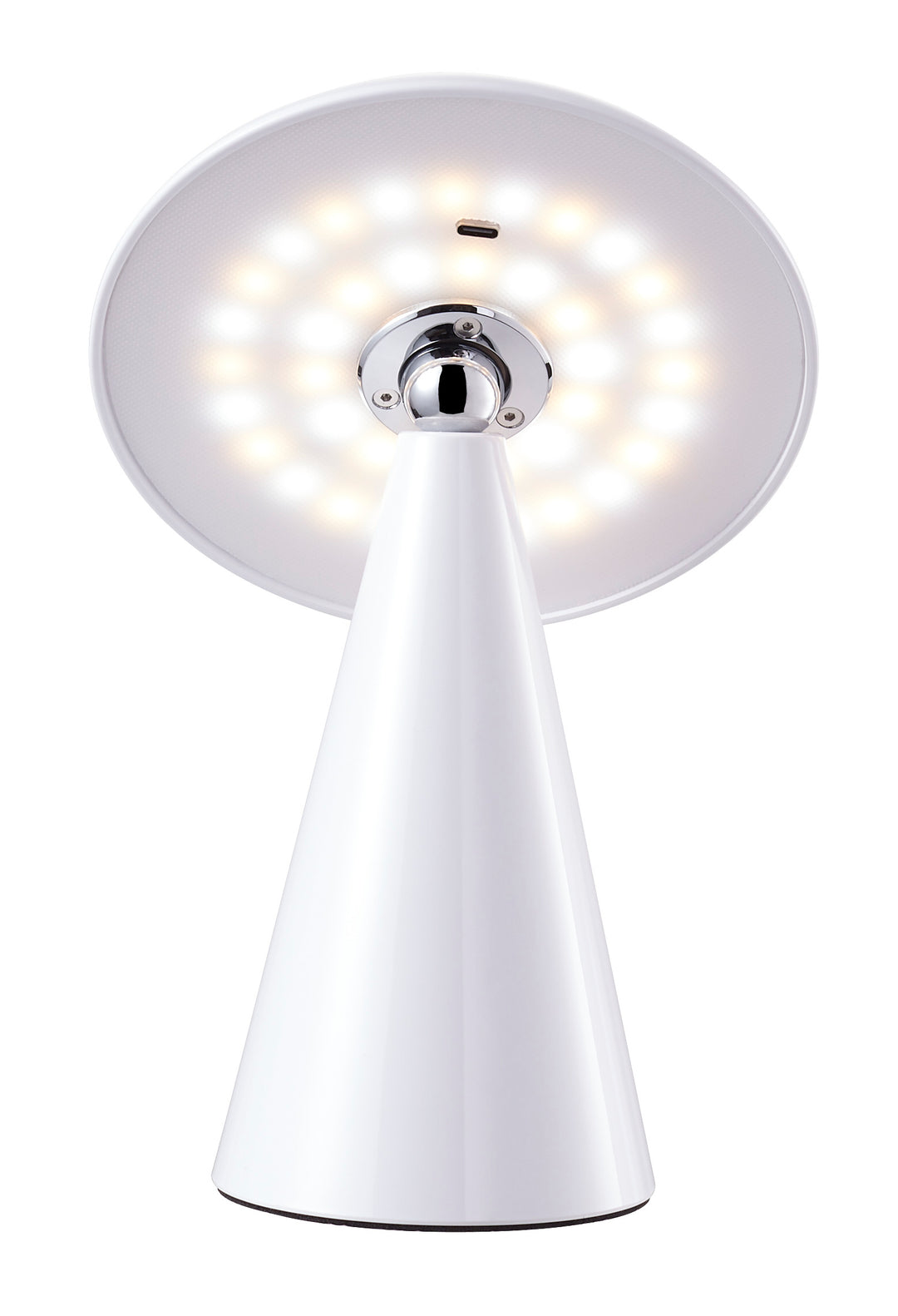 Beacon Lighting Kinoko XS Cordless 2-in-1 Rechargeable LED Table &amp; Wall Lamp, CCT Dimmable, Gloss White