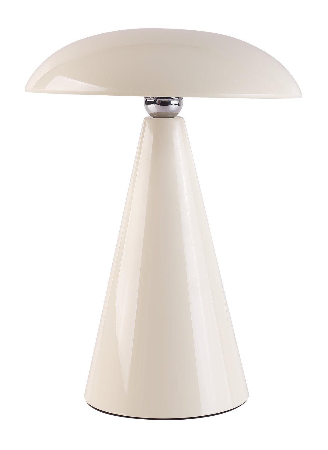 Beacon Lighting Kinoko XS Cordless 2-in-1 Rechargeable LED Table &amp; Wall Lamp, CCT Dimmable, Gloss Cream