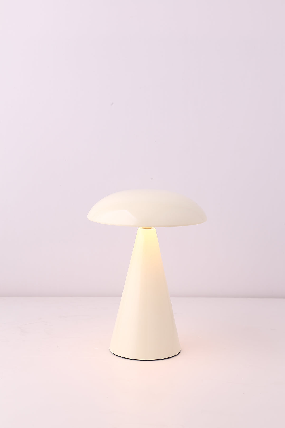 Beacon Lighting Kinoko XS Cordless 2-in-1 Rechargeable LED Table &amp; Wall Lamp, CCT Dimmable, Gloss Cream