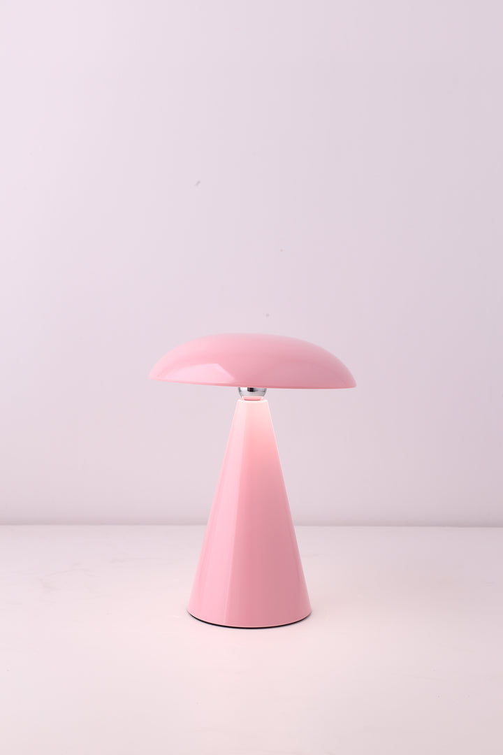Beacon Lighting Kinoko XS Cordless 2-in-1 Rechargeable LED Table &amp; Wall Lamp, CCT Dimmable, Gloss Pink