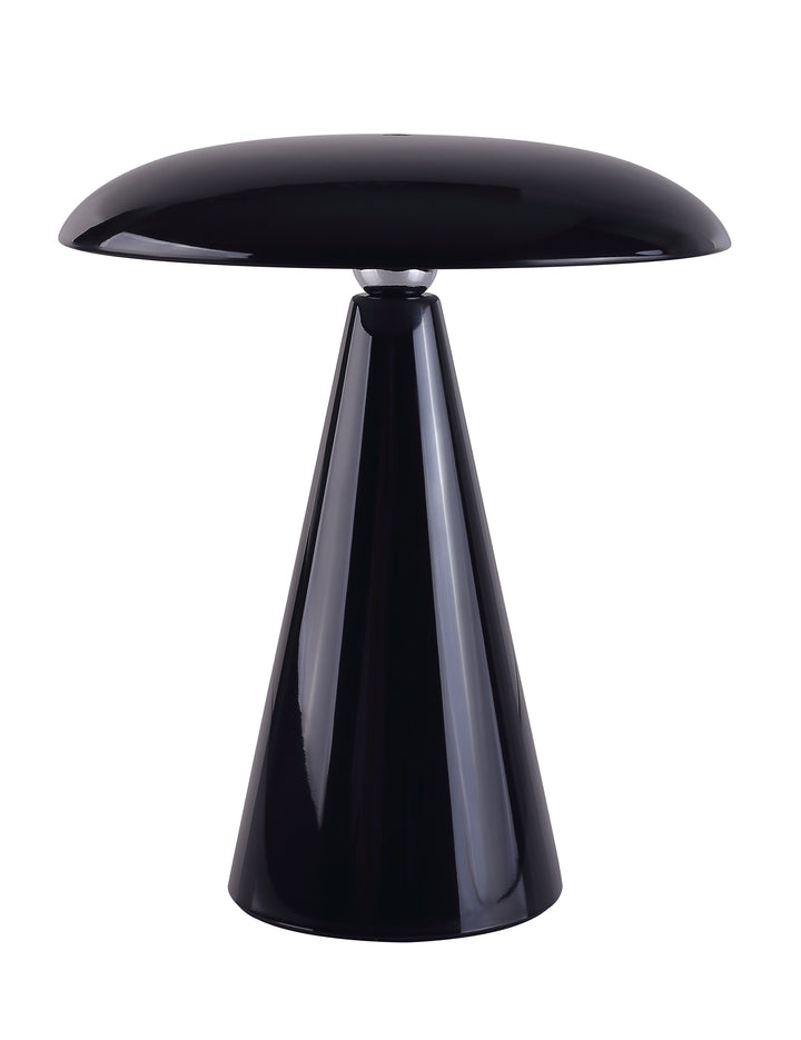 Beacon Lighting Kinoko II Cordless 2-in-1 Rechargeable LED Table &amp; Wall Lamp, CCT Dimmable, Gloss Black