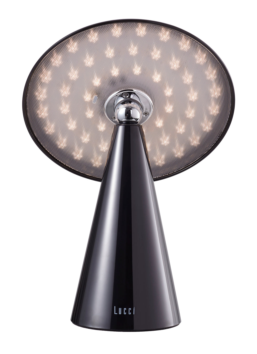 Beacon Lighting Kinoko II Cordless 2-in-1 Rechargeable LED Table &amp; Wall Lamp, CCT Dimmable, Gloss Black