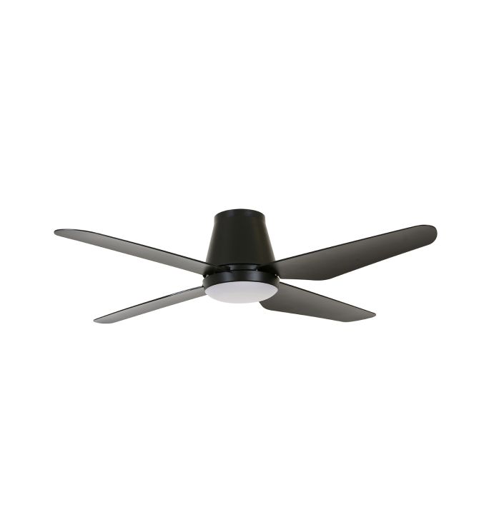 Aria 52 Inch Close To Ceiling Fan Light In Black Beacon Lighting - Dark Ceiling Fan With Light