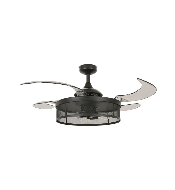 Fanaway Meridian 48-inch Black AC Ceiling Fan with Light