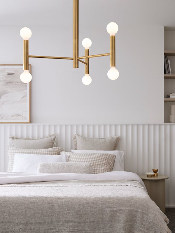 Parker 6 Light Pendant in Brass